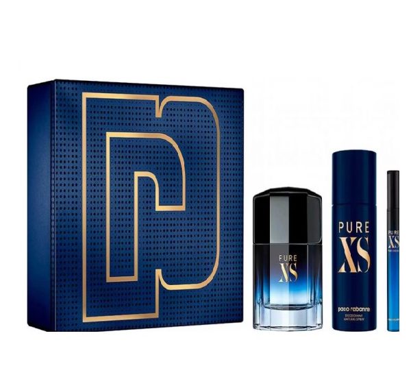 ESTUCHE PACO RABANNE PURE XS HOMBRE 3PZS 100ML EDT + DESODORANTE + 10ML EDT