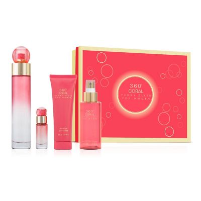 ESTUCHE PERRY ELLIS 360 CORAL MUJER 4 PIEZAS